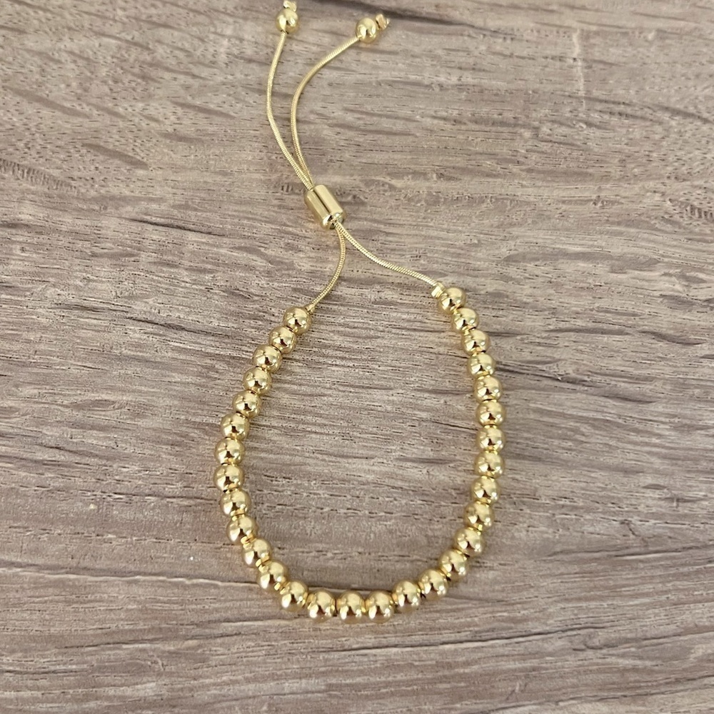 18K gold plated bracelet adjustable. Gift for the holidays